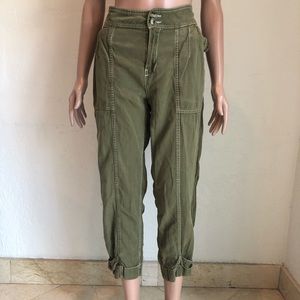 Anthropologie Jackson Army Green Tapered Utility Cargo Pants Women’s Size 6